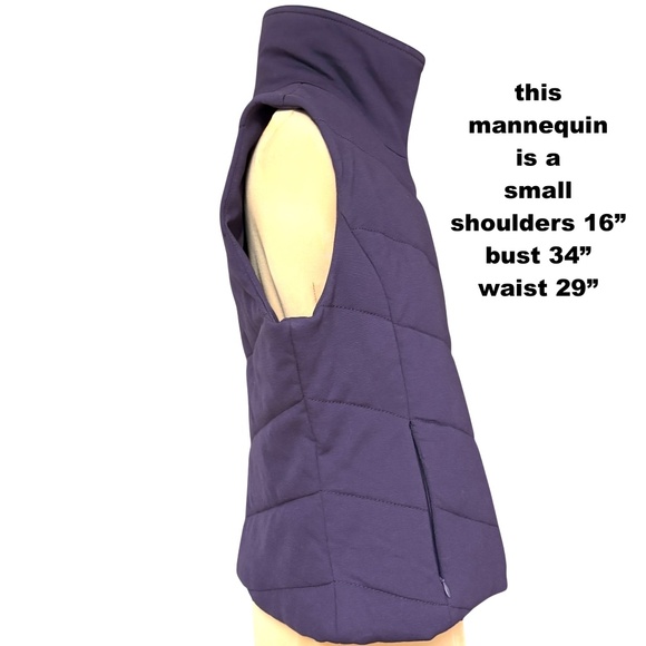 vest outdoor COLDWATER CREEK XS/S purple rayon knit blend zipz - Picture 3 of 11